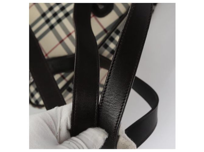 Mochila BURBERRY Nova Check de lona Beige Brown Auth ep7277 Castaño - vista 9