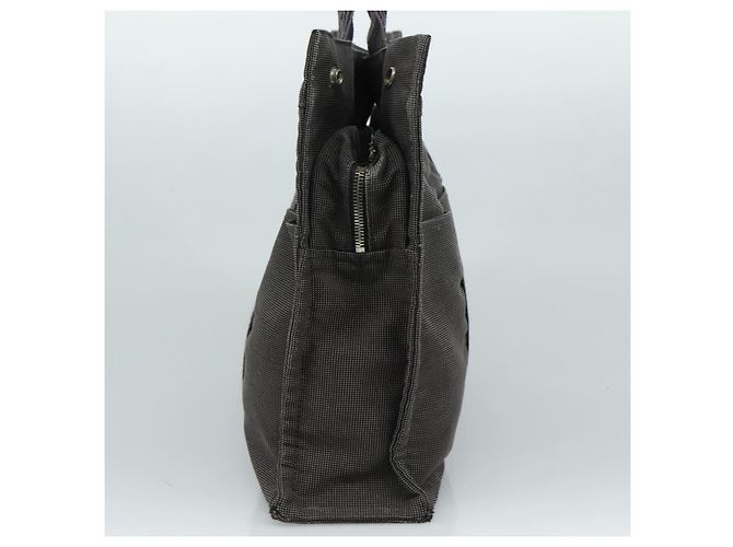 Hermès HERMES Handtasche Her Line MM Canvas Grau Silber Auth bs21952 Braun - Ansicht 4