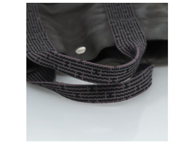 Hermès HERMES Handtasche Her Line MM Canvas Grau Silber Auth bs21952 Braun - Ansicht 7
