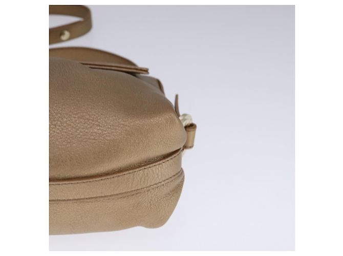 Bulgari Borsa a spalla BVLGARI Chandra in pelle bronzo Auth am7552 - vista 14