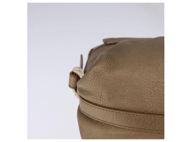 Bulgari Borsa a spalla BVLGARI Chandra in pelle bronzo Auth am7552 - vista 15