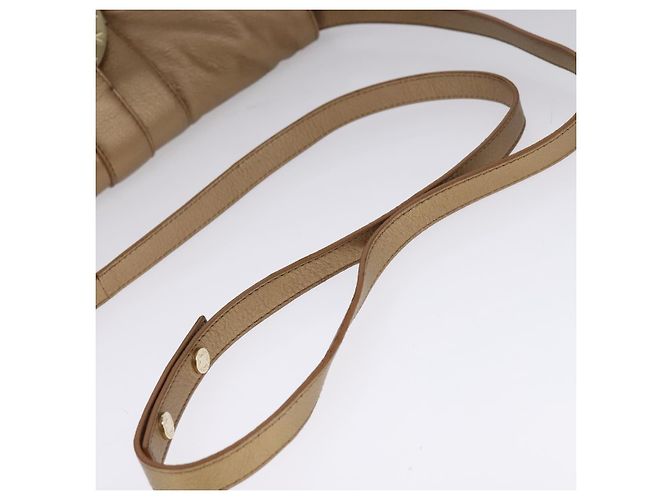 Bulgari Borsa a spalla BVLGARI Chandra in pelle bronzo Auth am7552 - vista 7