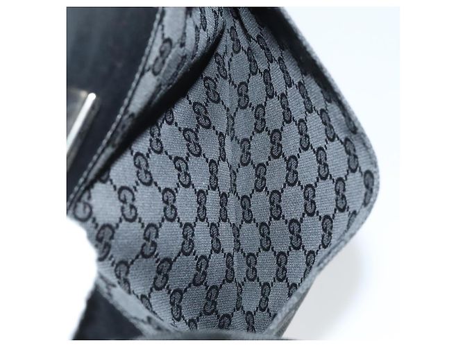 Borsa a Spalla GG Canvas Gucci Nera 27639 Auth ep7170 Nero - vista 11