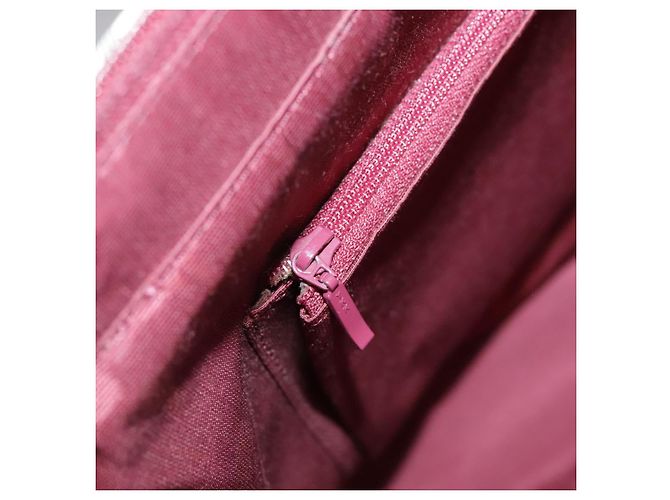 Burberry Nova Check Tote Bag aus Canvas Leder beige rot gold Auth 111118 Golden - Ansicht 22