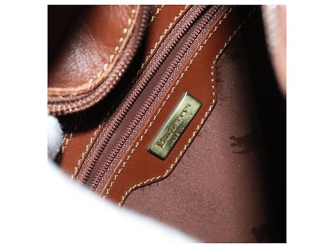 Borsa a Spalla Burberry Nova Check in Pelle PVC Beige Auth yk16862 - vista 11