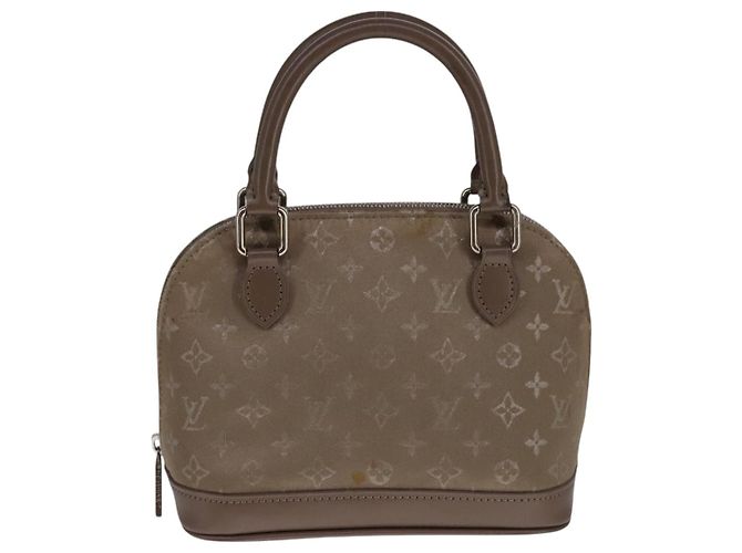 LOUIS VUITTON Monogramma Satin Piccola Borsa Alma Grigia M92147 LV Auth 108907 Marrone - vista 13
