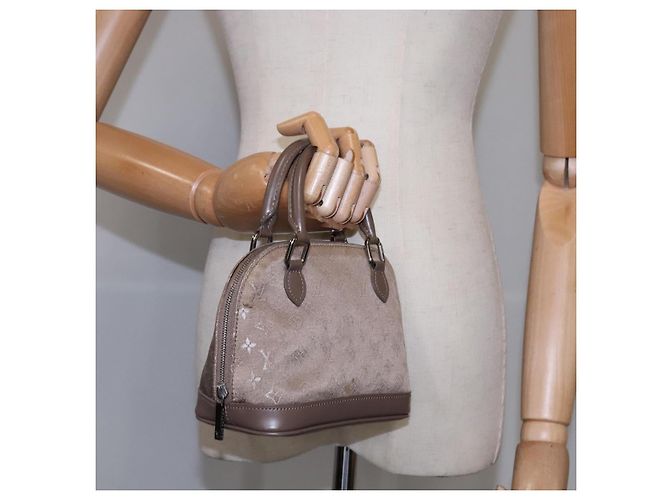 LOUIS VUITTON Monogramma Satin Piccola Borsa Alma Grigia M92147 LV Auth 108907 Marrone - vista 19