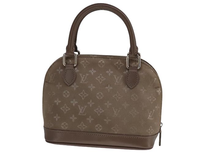 LOUIS VUITTON Monogramma Satin Piccola Borsa Alma Grigia M92147 LV Auth 108907 Marrone - vista 2