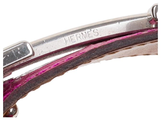 Hermès HERMES Zubehör aus rosa Krokodil - 102247 Pink - Ansicht 8