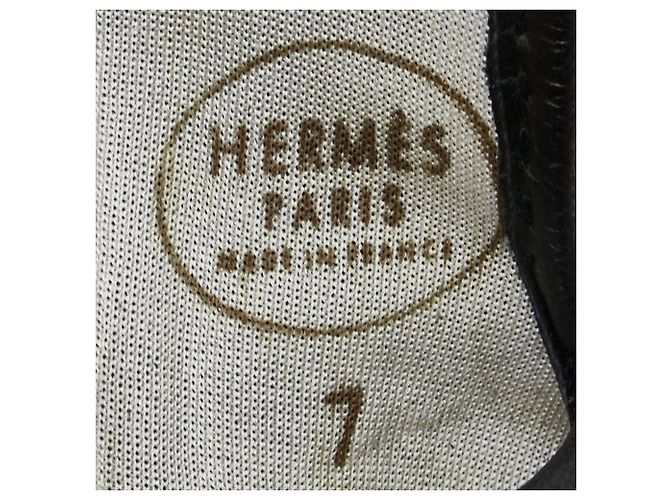 Hermès Hermes Kelly-Handschuhe mit Schlossanhänger Schwarz - Ansicht 4
