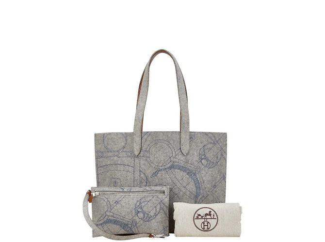 Borsa Tote Karimi MM di Hermès Marrone - vista 9