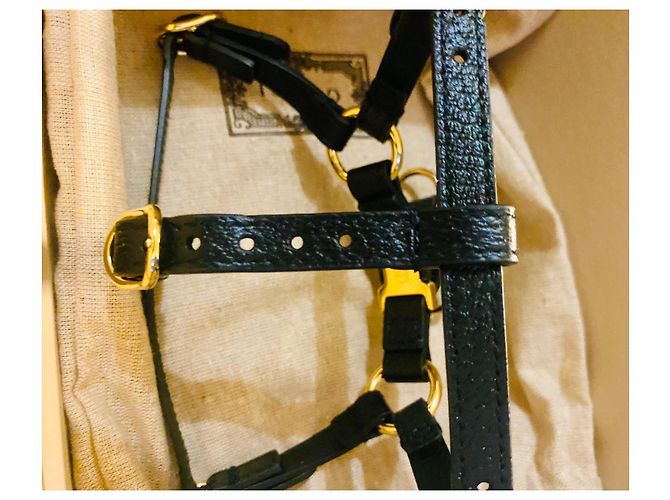 Gucci GG leather harness black - view 11