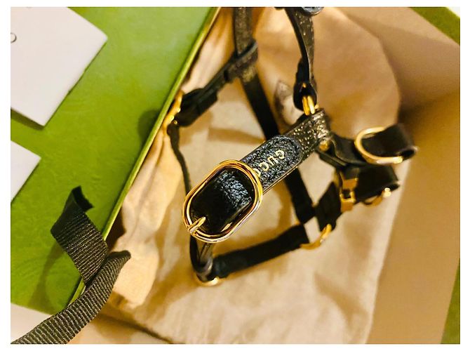 Gucci GG leather harness black - view 16