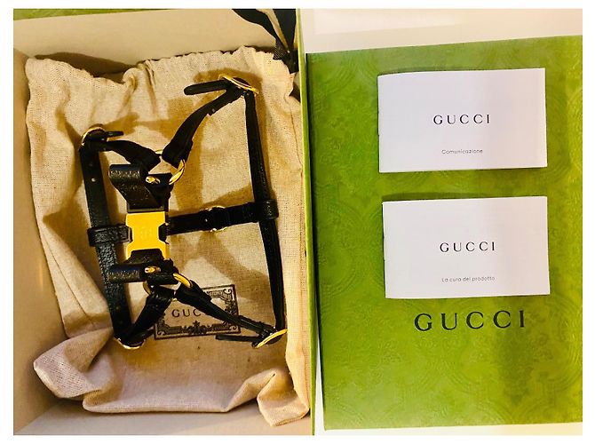 Gucci GG leather harness black - view 2