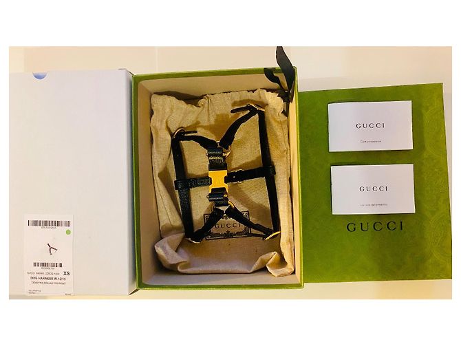 Gucci GG leather harness black - view 3