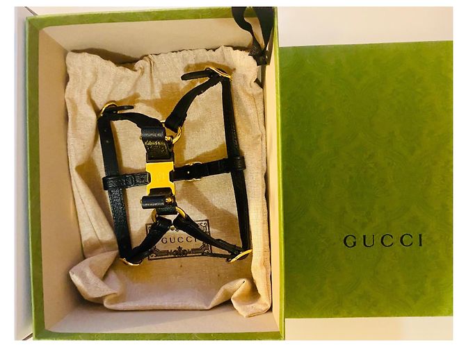 Gucci GG leather harness black - view 5
