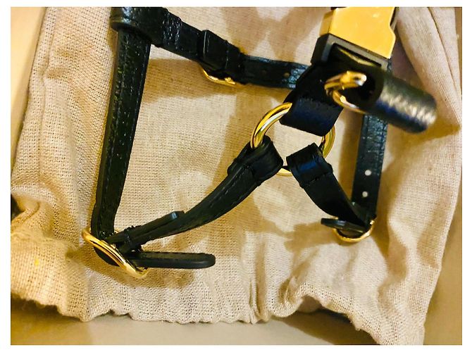 Gucci GG leather harness black - view 6