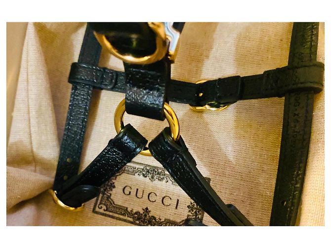 Gucci GG leather harness black - view 7