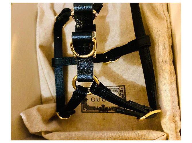 Gucci GG leather harness black - view 9