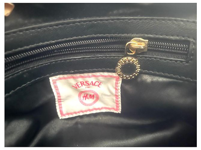 Pochette Versace For H&M in pelle nera con catene dorate Nero - vista 12