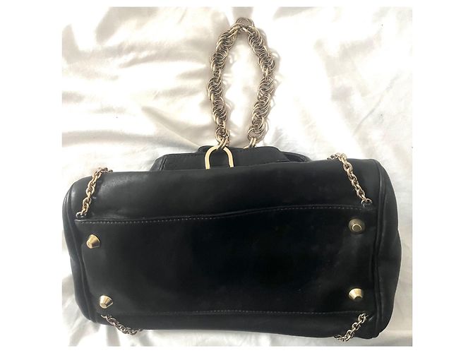 Pochette Versace For H&M in pelle nera con catene dorate Nero - vista 4