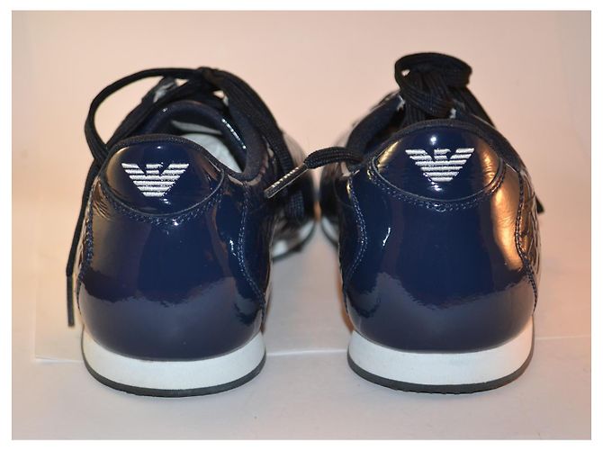 Armani Jeans Sneaker blau Lack Größe 40 - Ansicht 3