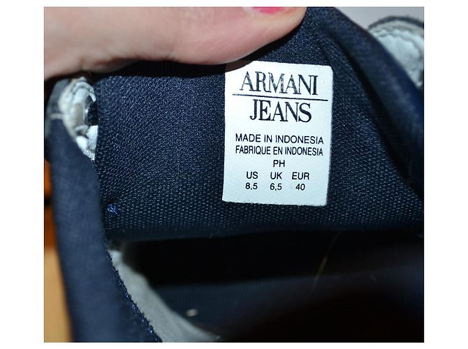 Armani Jeans Sneaker blau Lack Größe 40 - Ansicht 5