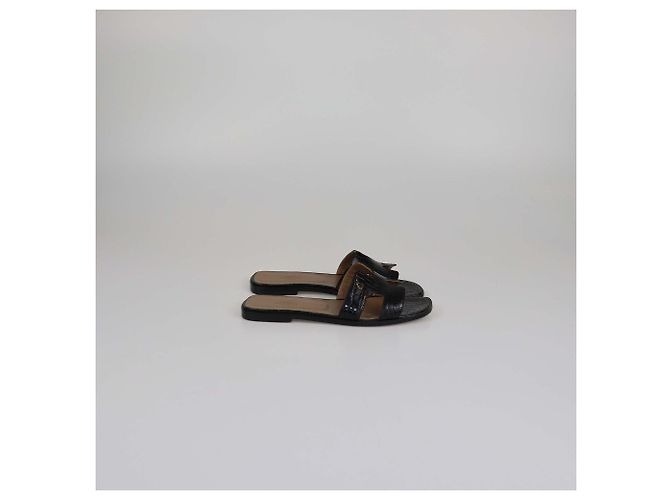 Oran Hermès HERMES Flats T.EU 38 Pelli esotiche Nero - vista 3