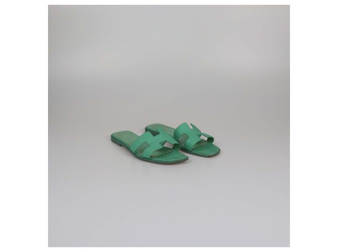 Oran Hermès HERMES Bailarinas T.EU 37 Cuero Verde - vista 2
