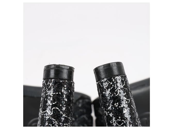 Timeless Chanel Coco Mark Lederabsätze Schwarz × Silber G29571, Größe 36 EU - Ansicht 11