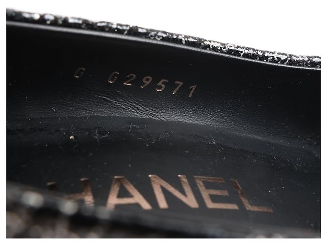 Timeless Chanel Coco Mark Lederabsätze Schwarz × Silber G29571, Größe 36 EU - Ansicht 15