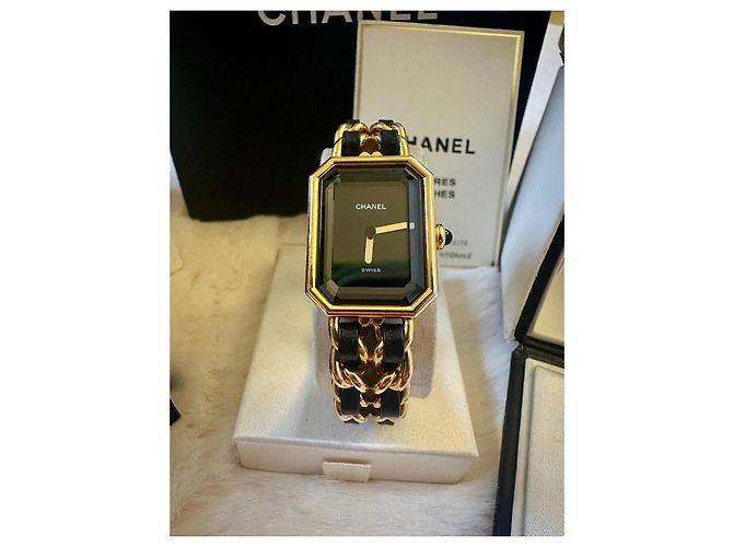 Première Orologio vintage Chanel Premiere con i suoi documenti Nero D'oro - vista 11