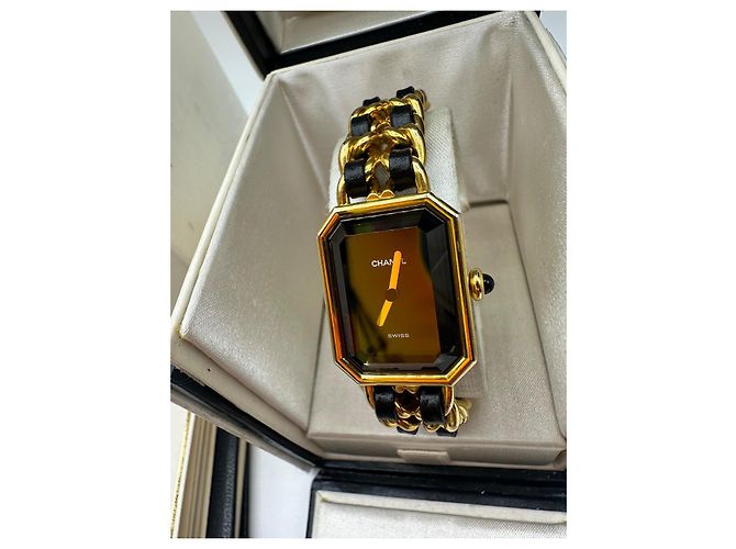 Première Orologio vintage Chanel Premiere con i suoi documenti Nero D'oro - vista 2