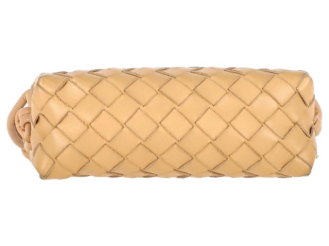 Bottega Veneta Mini Intrecciato Loop Sac à Bandoulière en Cuir d'Agneau Jaune - vue 2