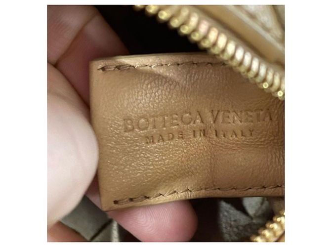 Bottega Veneta Mini Intrecciato Loop Sac à Bandoulière en Cuir d'Agneau Jaune - vue 5