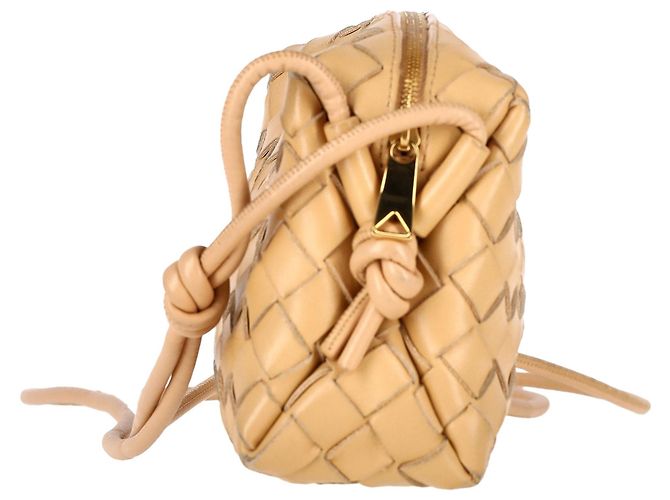 Bottega Veneta Mini Intrecciato Loop Sac à Bandoulière en Cuir d'Agneau Jaune - vue 6