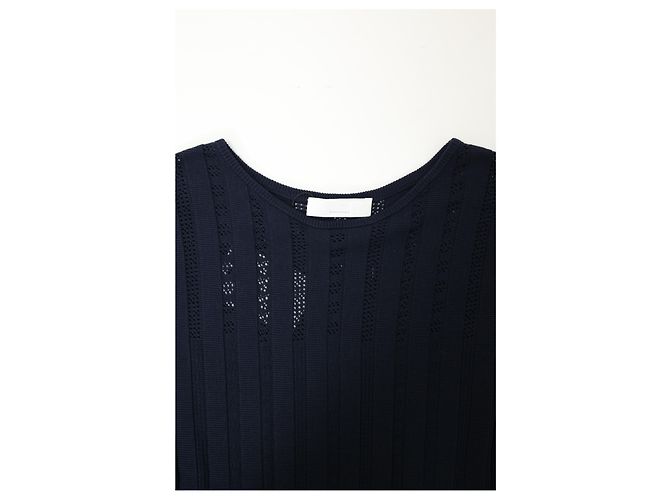 Vestido de longitud media Boss Hugo Boss en viscosa azul marino - vista 10