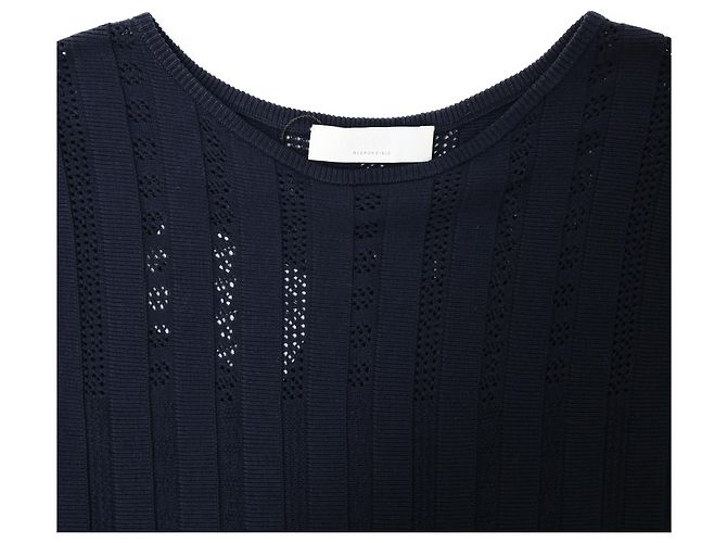 Vestido de longitud media Boss Hugo Boss en viscosa azul marino - vista 5