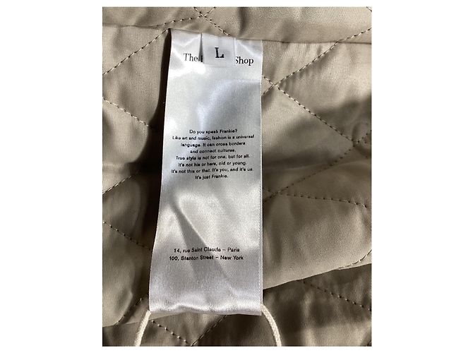 Autre Marque A jaqueta acolchoada Maine da Frankie Shop em nylon bege - vista 11