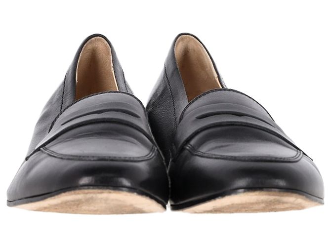 Iris & Ink Mocassini Penny in Pelle Nera - vista 2