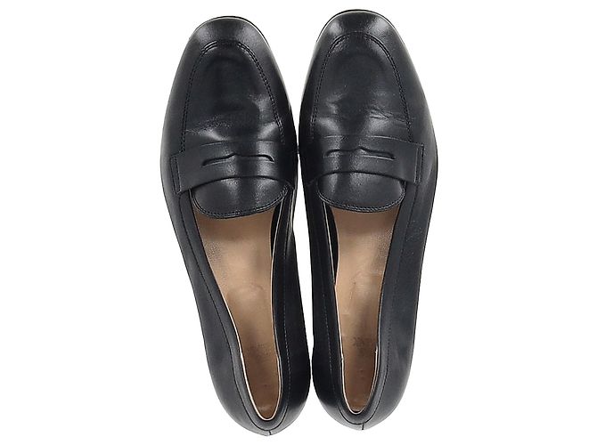 Iris & Ink Mocassini Penny in Pelle Nera - vista 3