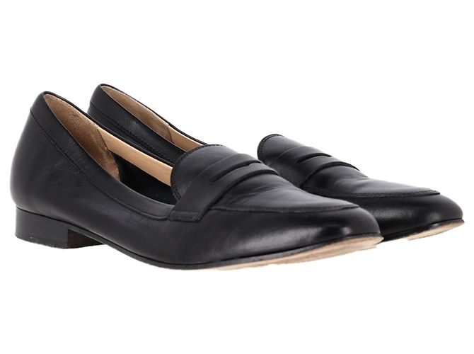 Iris & Ink Mocassini Penny in Pelle Nera - vista 4