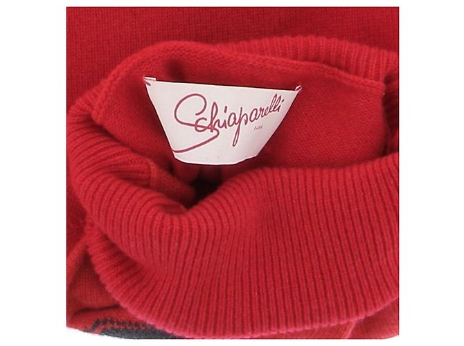 SCHIAPARELLI Malhas T.FR 38 Cashmere Vermelho - vista 6