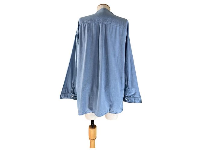 Autre Marque Camisa Aiayu de algodón azul - vista 3