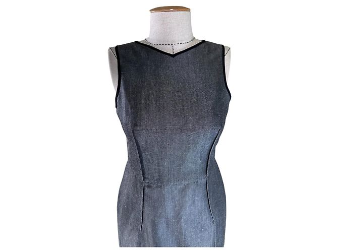 Valentino Garavani Blazer largo de lino y lana gris - vista 8