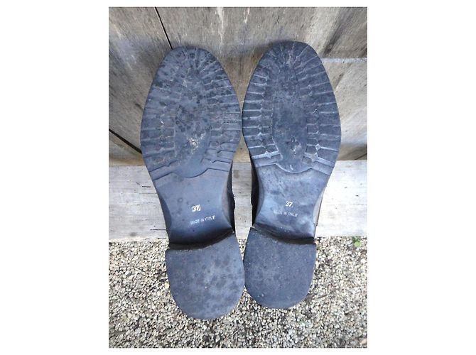 DMN Lederstiefel Schwarz Dunkelbraun - Ansicht 5