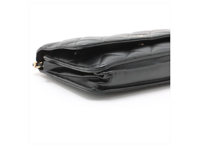 Chanel Black 2014 lambskin quilted Wallet on Chain - view 4
