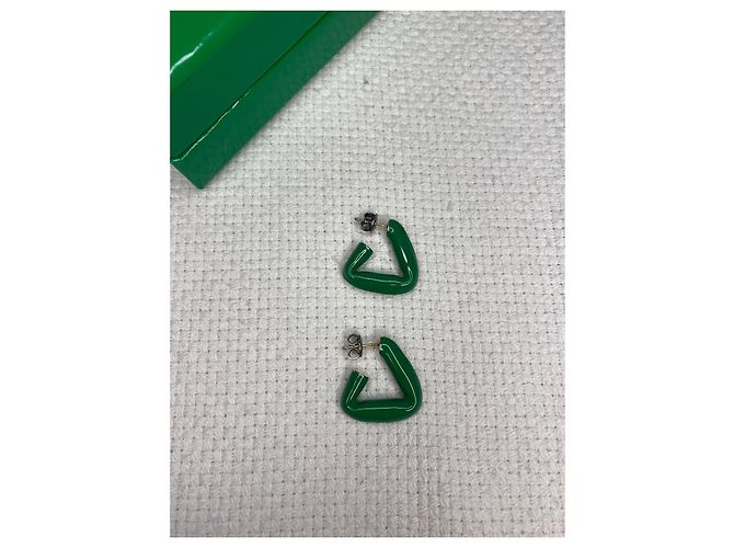 Orecchini Bottega Veneta Fold Verdi Argento Verde - vista 6