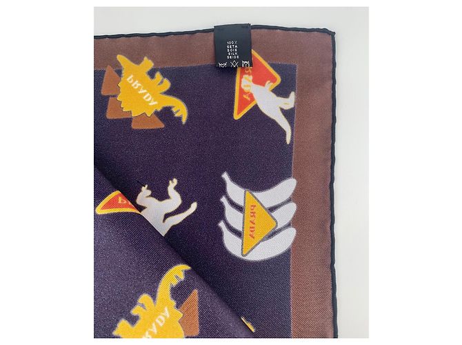 Pañuelo de seda Prada con estampado abstracto Multicolor - vista 4