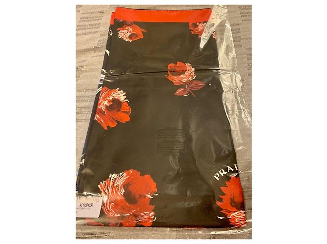Prada Seidenschal mit abstraktem Muster 90cm Mehrfarben - Ansicht 14